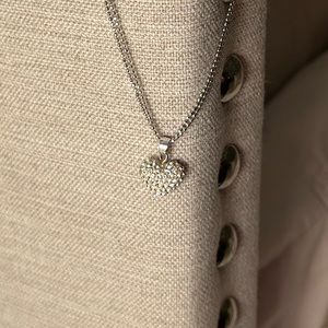 Swarovski Crystal & Silver Heart Necklace
